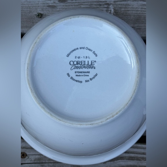 Vintage lot of 2 Corning ware Corelle Rosemarie ! Mixing and serving Bowls - Picture 3 of 7